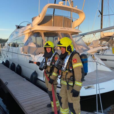 Oefening in de haven van Hoorn