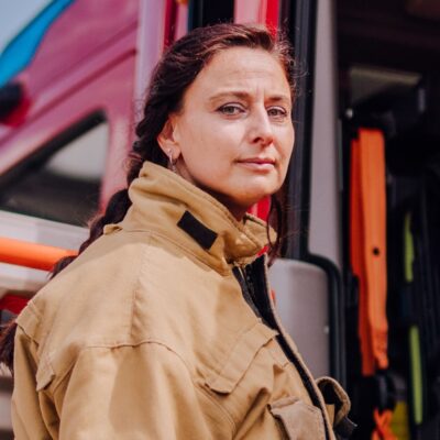 Vrijwilliger Linda bij Brandweer Brabant-Noord