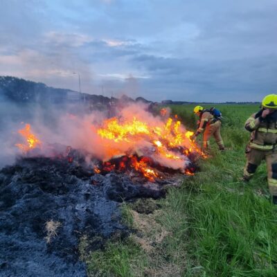 Bermbrand snelweg Wognum