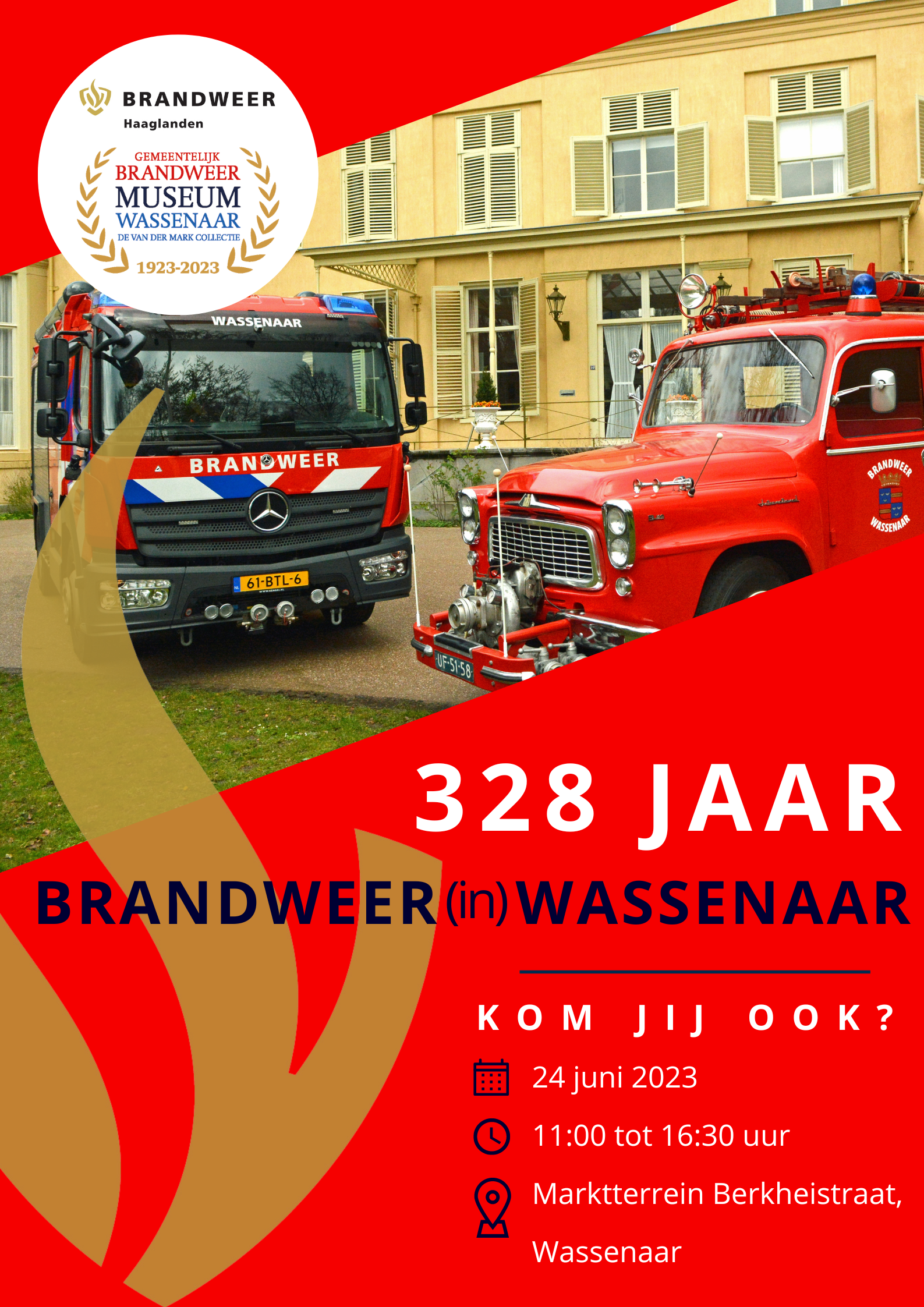 Informatieposter open dag brandweerkazerne Wassenaar
