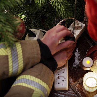 Veilige warme winter december feestmaand