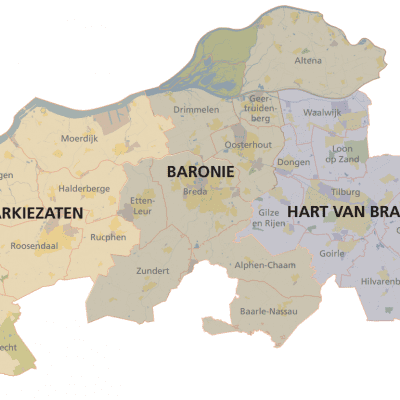 Districten van de regio Midden- en West-Brabant