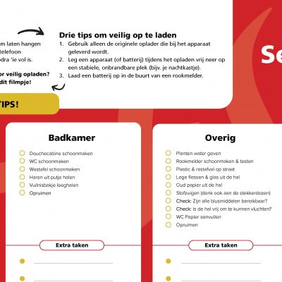 Studentenkalender schoonmaken en brandveilig op kamers