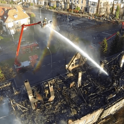 Studentenbrand Groesbeek 01-01-2014