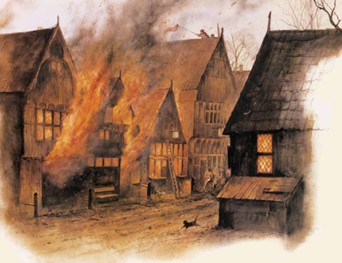 Stadsbrand in Goes door Rien van Poortvliet
