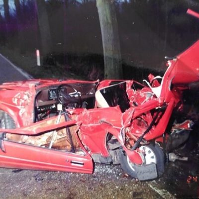 Ongeval eind jaren ’90 aan de Heusdenseweg richting Elshout. In die tijd waren voertuigen veel minder veilig
